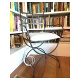 Cross Leg Wrought Iron Arm Chair 