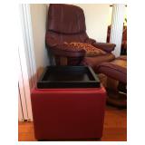 Storage Ottoman with Tray Top 