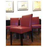 Set of Four Leather Side Chairs