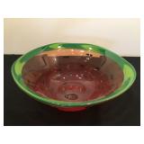 Art Glass Bowl, Signed 