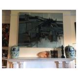 Stoltenberg Original Oil, Pair of Hand Decorated Ginger Jars