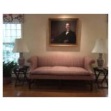 Rolled Arm Camel Back Sofa