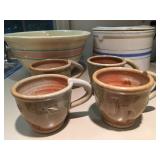 Studio Pottery, Antique Mixing Bowl, Antique Crock 