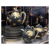 Tea Set with Gilded Chinese Dragon 