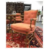 Trouvilles French Country Tufted Back Armchairs, Set of Four