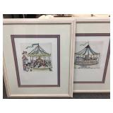 Raya Jane Signed and Numbered Prints of a Fair Carousel  