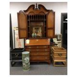 Secretary Desk, Planters on Stands from Baker Furniture