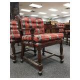 Set of Four Armchairs on Casters