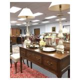 Kindel Sideboard, Candlestick Lamps