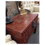 Detail of Pig Skin Trunk on Stand