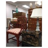 Trouvailles Red Lacquer Arm Chair 