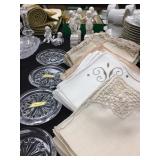 Accouterments of a passion for entertaining !!  Linens, Baccarat, and more!