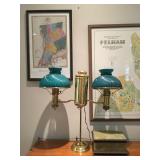 Double Oil Desk Lamp, Electrified, Reuge St. Croix Music Box 