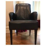Design Center Top Grain Leather Arm Chairs 