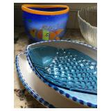 Andrus Fine Art Glass Vase with Fish 