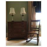 Four Drawer Dresser from Kindel, Cane Seat Rocker