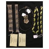 Sterling and Gold Bracelets from Embraceable Jewlels, Tiffany Sterling Earring and Pendant Set, Vint