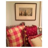 Throw Pillows, Tall Ships Print 
