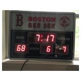 Boston Red Sox Scoreboard Clock 