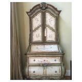 Horchow Secretary with Drop Front and Velvet Lined Drawers