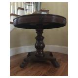 Drum Table with Decorative Apron