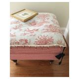 Matching Toile Stool on Casters