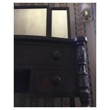 Bow Front Mahogany Dresser with Mirror