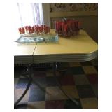 Vintage Chrome and Laminate Kitchenette Table 