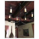 Iron Six Arm Chandelier 