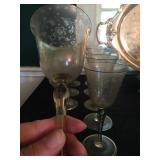 Antique Etched Glassware 