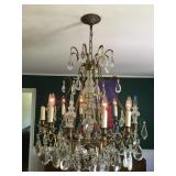 Crystal and Iron Chandelier 
