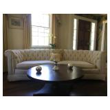 Tufted Back Half Moon Sofa 
