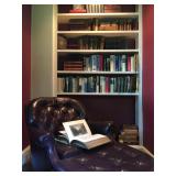 Tufted Armchair and Ottoman, Antique Books, Political Books