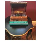 Leather Book Decanter Set 