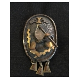 Signed Mexican Sterling Brooch 
