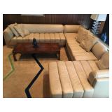 Vintage Leather Sectional Sofa 