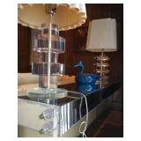 Acrylic  Lamps, Mirrored Acrylic Sofa Table