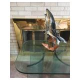 Murano Glass Shark, Sculptural Glass End Table