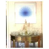 Jacob (Yaacov) Kaszemacher Signed Geometric Print, Murano Glass Bird Sculpture, Gorham Crystal Tumbl