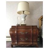 Bombe Chests, Pair, Frederick Cooper Vintage Lamps, Pair