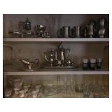 Silver Plate, Tea Sets, Pewter and Crystal 
