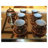 Copper Turkish Tea Set