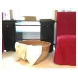 Pottery Barn Slip Cover Chairs, Double Pedestal Desk 