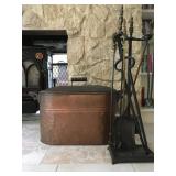 Copper Boiler, Fireplace Tools 