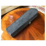 Drexel Furniture Sofa, Inlaid Coffee Table, Antique Wooden Violin Case