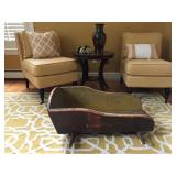 Antique Cradle, Geometric Area Carpet 