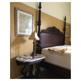 Tommy Bahama Four Post Bed, Marble Top Empire Parlor Table 