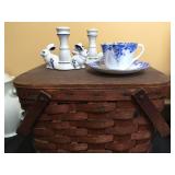 Basket, Dedham Pottery, Shelley Tea Cup 