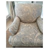 Schumacher Cambridge Chairs in Beaumont and Fletcher Fabric with Nail Head Trim, Set of FOUR Availab