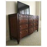 Liz Claiborne Serpentine Front Twelve Drawer Dresser 